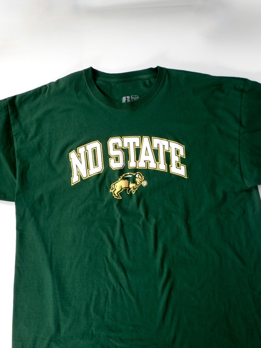 Russell North Dakota State NDSU Logo Bison College Football Men 2XL Tshirt Green